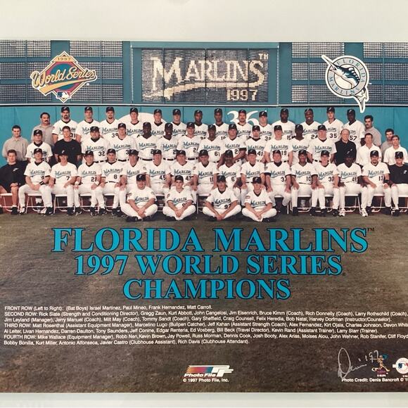 1997 Florida Marlins World Series Champion Picture - Picture 1 of 3